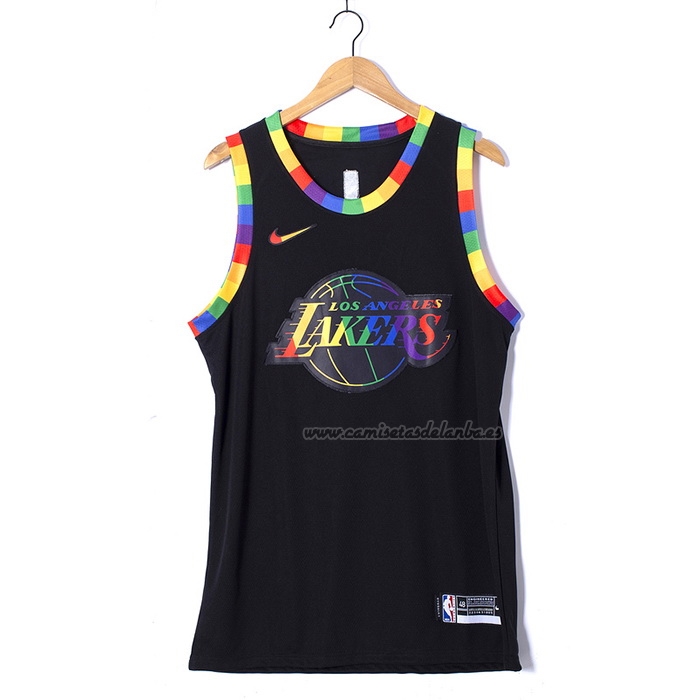 Camiseta Los Angeles Lakers LeBron James NO 6 Fashion Royalty 2022-23 Negro